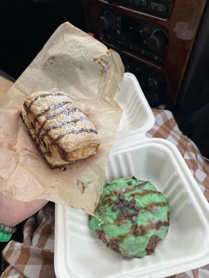 chocolate cherry croissant and mint chocolate cookie   at Jodi Bee Bakes in Salem