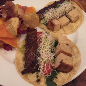wrap in corn tortilla with added tempeh bacon at FOREVER in Mexico City