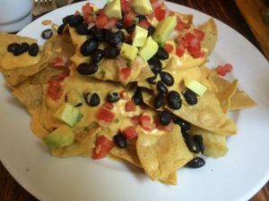 Vegan nachos at FOREVER in Mexico City