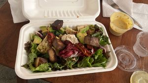 I think this is the Forever salad. It’s a great healthy complex salad. at FOREVER in Mexico City