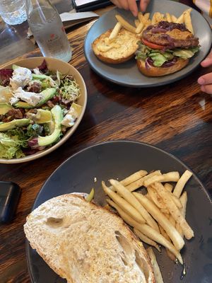 Forever salad, tuna sandwich, beyond burger    at FOREVER in Mexico City