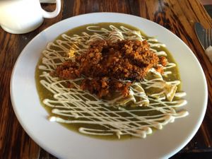 Enchuladas con chorizo at FOREVER in Mexico City