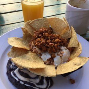 tofu scramble with cauliflower chorizo at FOREVER in Mexico City