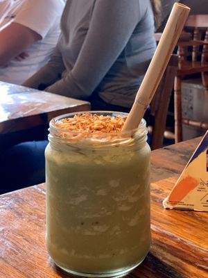 Matcha coconut smoothie  at FOREVER in Mexico City