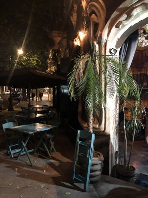 Outside seating at FOREVER in Mexico City