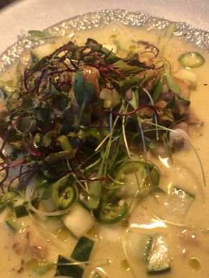 Vegan ceviche with mushrooms. Delicious ! at FOREVER in Mexico City