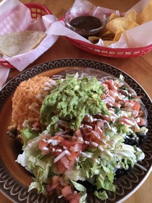 A vegan burrito without the flour shell for my gluten free self. Wow! at Mexican Kitchen in New Paltz