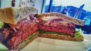 One Life Burger at One Life Raw Juice Bar in Charlotte