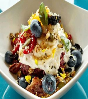 Fruit bowl at One Life Raw Juice Bar in Charlotte