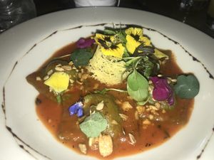 Sweet potato ravioli at Organika in Cusco