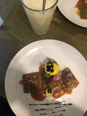 Pasta with sweet potato at Organika in Cusco