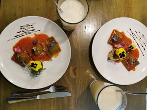 Ravioli at Organika in Cusco