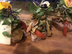 Starter - cheese can be removed as in the right and middle version  at Organika in Cusco