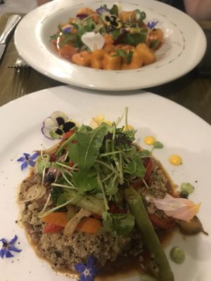 Quinoa and vegetables  at Organika in Cusco