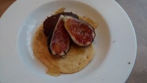 Cardamom shortbread, chocolate ganache, Sichuan pepper, fig and Corsican citron jam  at Dune in Paris