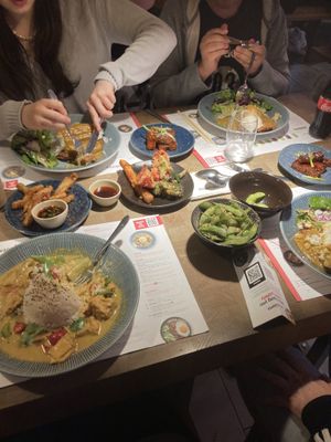 Family meal  at Wagamama in Canterbury