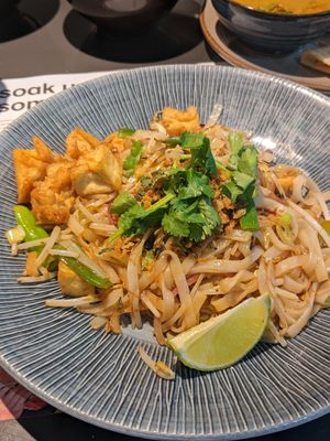 Vegan pad thai at Wagamama in Canterbury