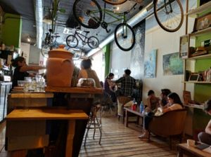 sights at Recyclo Bike Cafe in Malaga