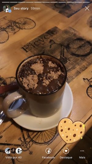 Hot chocolate with almond milk 🥰 at Recyclo Bike Cafe in Malaga