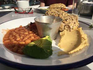 Vegan breakfast at Recyclo Bike Cafe in Malaga