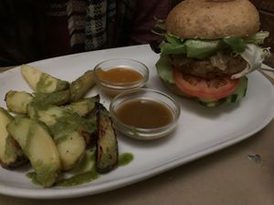 Vegan burger  at Vegetalia - Born in Barcelona