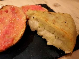 Tortilla (not a great photo, but this was really good) at Vegetalia - Born in Barcelona