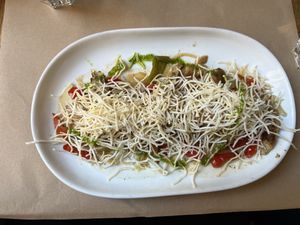 Heura and vegetables, sauce was quite bland   at Vegetalia - Born in Barcelona