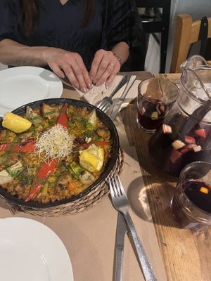 Vegan paella de heura  at Vegetalia - Born in Barcelona
