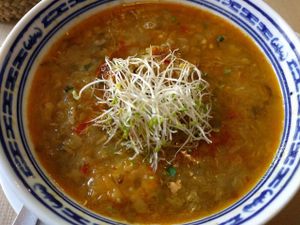 Vegetables and tofu yellow curry at Vegetalia - Born in Barcelona