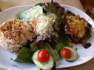 Vegeburger Donatello style (not vegan) at Vegetalia - Born in Barcelona