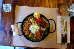 Paella with Heura at Vegetalia - Born in Barcelona