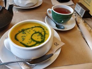 Pumpkin soup at Vegetalia - Born in Barcelona