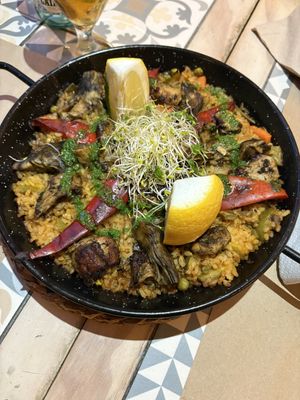Combined Heura Paella - to share for two people   at Vegetalia - Born in Barcelona