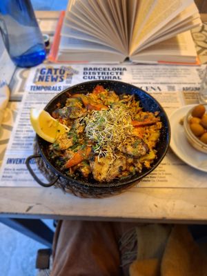 Heura paella at Vegetalia - Born in Barcelona