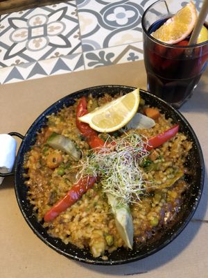 Paella & sangria  at Vegetalia - Born in Barcelona