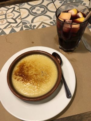 Crema catalana & sangria  at Vegetalia - Born in Barcelona