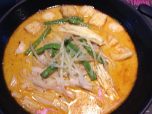 vegetable curry laksa at Smile M in Shanghai