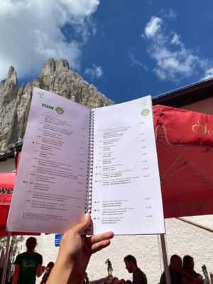 Menù at Rifugio Vajolet in Vigo Di Fassa