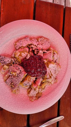 veganer Kaiserschmarrn at Rifugio Vajolet in Vigo Di Fassa