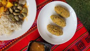 Vegan Quinoa Croquettes at Verde Que Te Quiero in Tarija