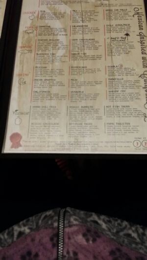 Bottom Left SubMenu of Vegetarian Items! at Camino Real Kitchen and Tequila in Bakersfield