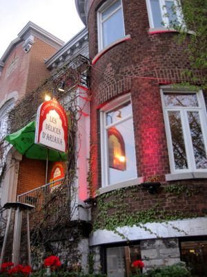 Outside at Les Delices d'Ariana in Quebec