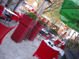 Restaurant terrace at Les Delices d'Ariana in Quebec