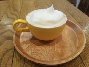 soy latte at Apprivoiser Whole Food Cafe in Kyoto