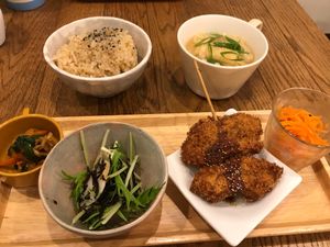 Japanese breakfast - vegan  at Apprivoiser Whole Food Cafe in Kyoto