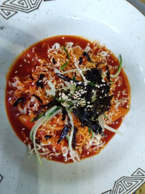 Tteokbokki with ramen (more on the sweet side) at The Boneless Kitchen - 无骨厨房 in Central Singapore