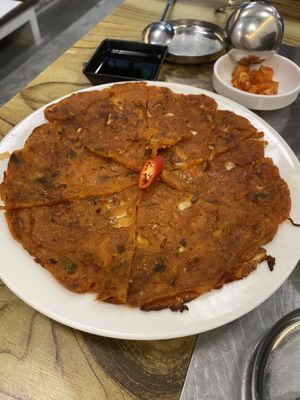 Kimchi jeon  at The Boneless Kitchen - 无骨厨房 in Central Singapore