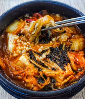 Kimchi Jjigae must try at The Boneless Kitchen - 无骨厨房 in Central Singapore