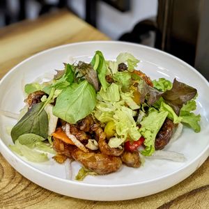 Savoury Sweet Shiitake & King Oyster Mushrooms at The Boneless Kitchen - 无骨厨房 in Central Singapore