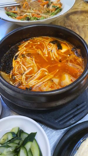 Soondubu jjigae. at The Boneless Kitchen - 无骨厨房 in Central Singapore